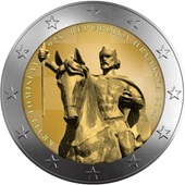 2 euro commémorative Croatie 2025 pour les 1100 ans du Royaume de Croatie et le couronnement du roi Tomislav