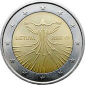 2 euros commémorative 2026 Lituanie pour l’indépendance énergétique de la Lituanie.