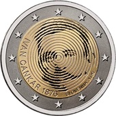 2 euros commémorative 2026 Slovénie pour commémorer le 150e anniversaire de la naissance d'Ivan Cankar