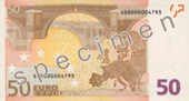 billet de 50 euros verso