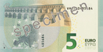 nouveau billet de 5 euros verso