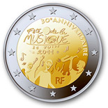 2 euros commemorative 2011 fete de la musique