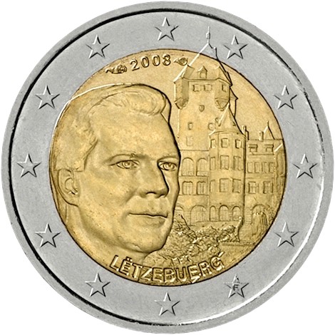 2 euros commemorative 2008 luxembourg