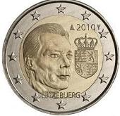 2 euros commemorative 2010 luxembourg