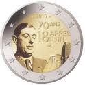 2 euros commemorative 2010 france charles degaulle