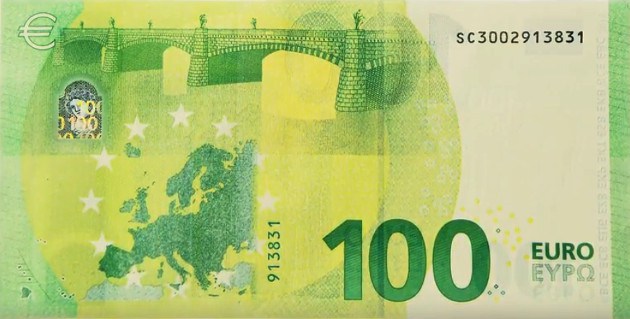 nouveau billet de 100 euros de la série Europa