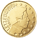 piece de 10 cent, 10 centimes d'euro du luxembourg