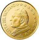 piece de 10 cent 10 centimes d'euro vatican jean paul II