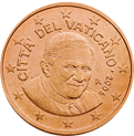 2 cent 2 centimes d'euro vatican benoit XVI