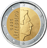 piece de 2 euros du luxembourg