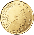 piece de 20 cent 20 centimes d'euro du luxembourg