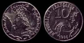 10 francs 1986 Jimenez République