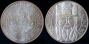 100 francs 1990 Charlemagne