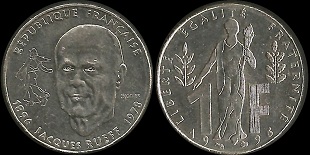 1 franc commémorative 1996 jacques rueff