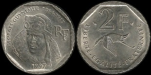 2 francs commémorative 1997 guynemer