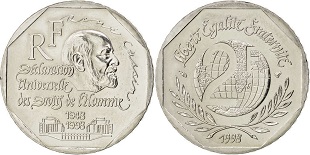 2 francs 1998 René Cassin