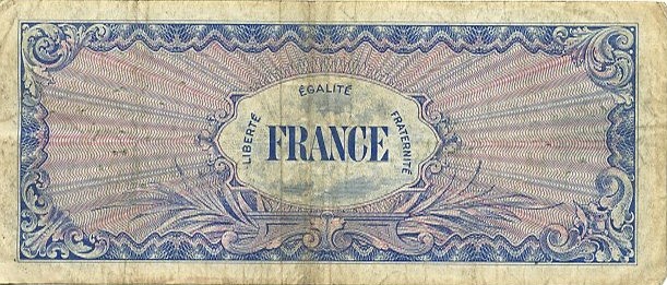 billet du trésor de 100 francs avec au verso france