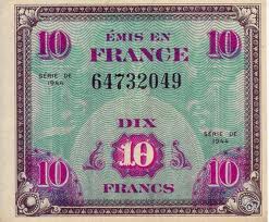 billet du trésor emis en France de 10 francs