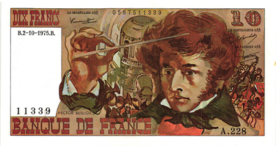 billet de 10 francs berlioz 1975