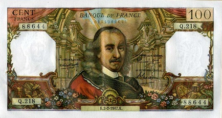 billet de 100 francs 1967 Corneille