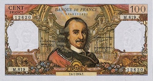 billet de 100 francs corneille 1974
