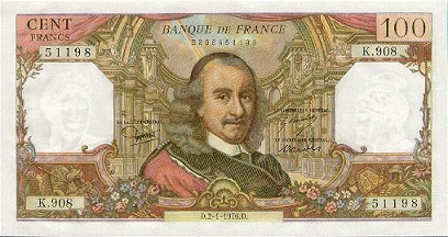 billet de 100 francs corneille 1976