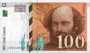 100 francs cézanne 1998