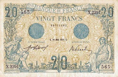 billet de 20 francs 1912 