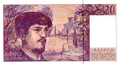 billet de 20 francs debussy