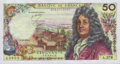billet de 50 francs 1976 Racine