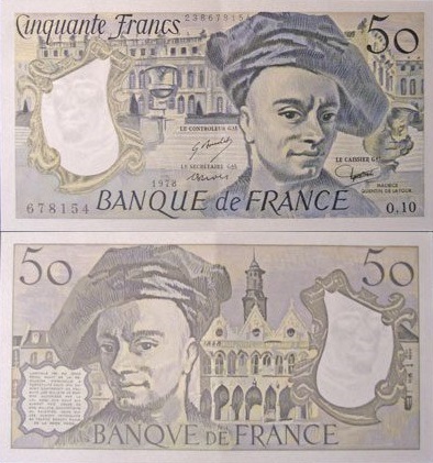 billet de 50 francs 1978 quentin de la tour