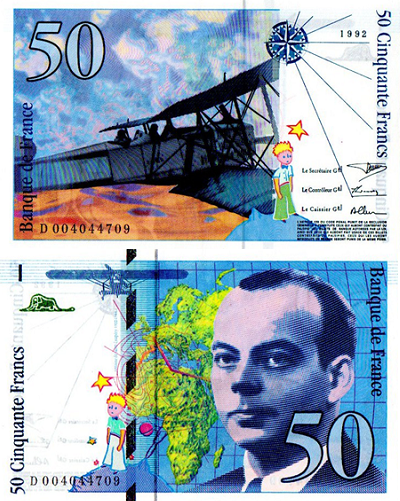 billet de 50 francs Saint Exupéry 1992