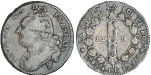 12 deniers 1792 Louis XVI