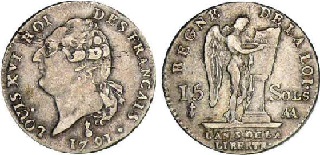 pièce 15 sols 1791