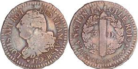3 deniers 1792 type francais