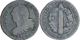 6 deniers 1793 type francois, louis XVI