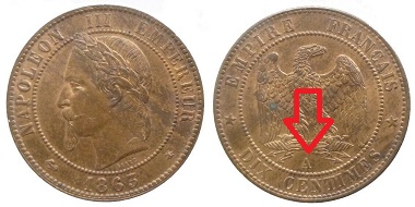 10 centimes 1863 A