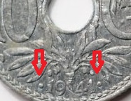 10 centimes 1941 avec points 
