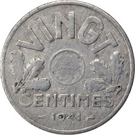 20 centimes 1941 type vingt non perforée 