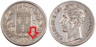 1-2 franc 1829 A Charles X en argent