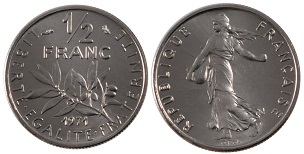 1/2 franc 1971 semeuse