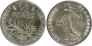 1/2 franc 1986 semeuse