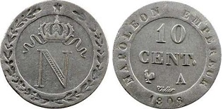 10 centimes 1808 napoléon 1er