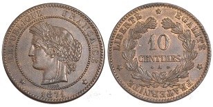 10 centimes 1871 Cérès