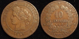10 centimes 1897 Cérès