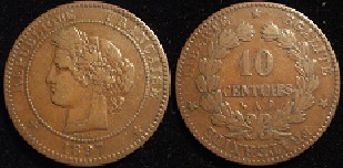 10 centimes 1897 Cérès