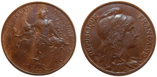 10 centimes 1900 Dupuis