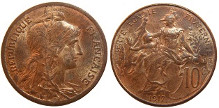 10 centimes 1917 Dupuis