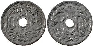 10 centimes 1946 B lindauer