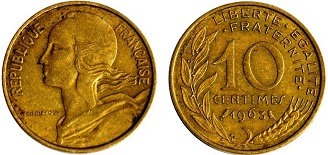 10 centimes 1963 marianne